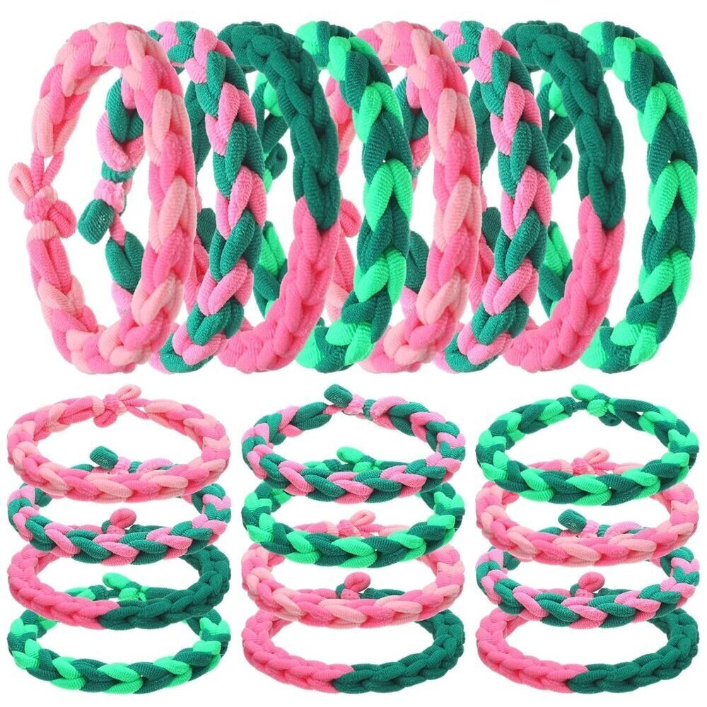 48 Pink and Green Party Favor Bracelets Friendship Gift Bulk for Women